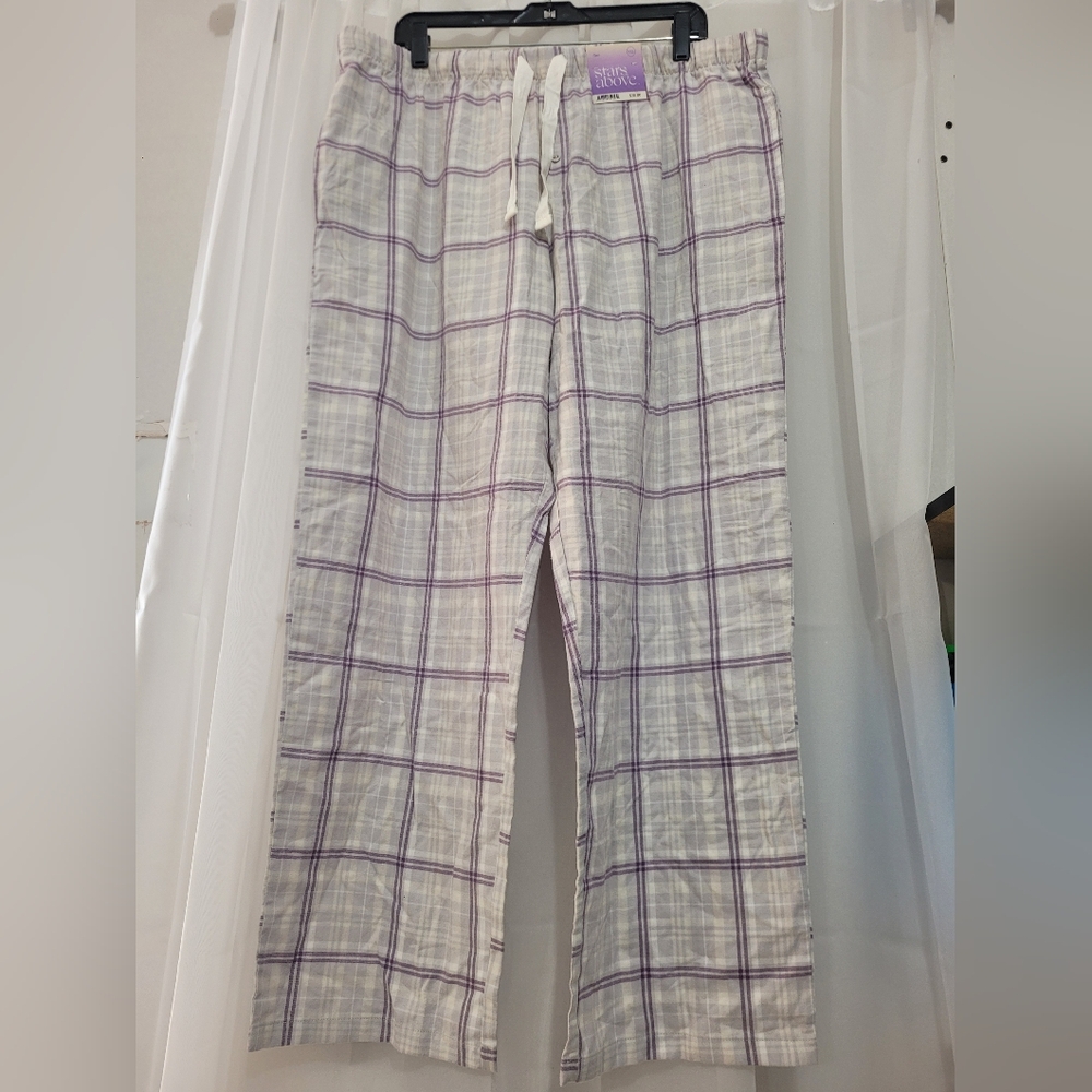 Stars Above XXL Sleep Pants - Gray/Purple - Comfortable Lounge Wear for Sleeping